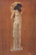 Arthur streeton Standing female figure oil painting artist